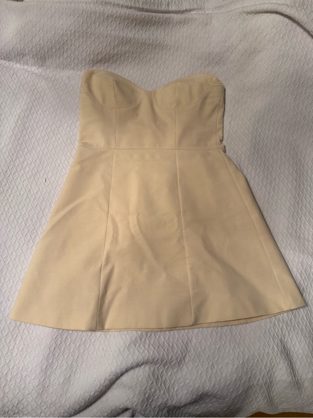 Zara Strapless Beige Mini Dress